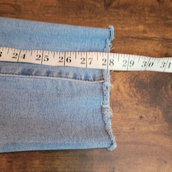 Ashley Mason Jeans Women 4 Paper Bag Ruffle Waist Pleated Mid Rise Medium Light - Picture 9 of 11